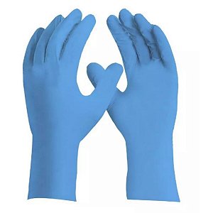 Luva Danny Nitrílica Descartável Sensiflex Flex Azul  Caixa c/100un CA42979