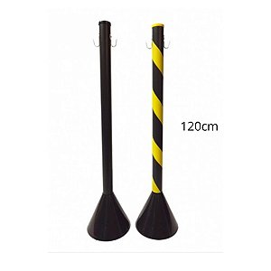 Pedestal Plástico PIC Preto e Amarelo 120CM de Altura