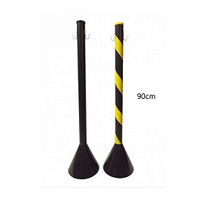 Pedestal Plástico PIC Preto e Amarelo com 90CM de Altura