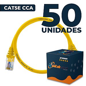 Cabo Patch Cord CAT5e UTP CCA 50 Centímetros - 50 Unidades