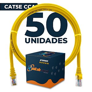 Cabo Patch Cord CAT5e UTP CCA 1,5 Metro - 50 Unidades