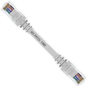 Cabo De Rede 10 CM Patch Cord Cat5e UTP 100% Cobre - 50 Unidades