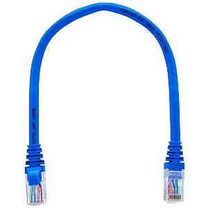 Cabo De Rede 25 CM Patch Cord Cat5e UTP 100% Cobre - 25 Unidades