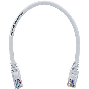 Cabo De Rede 30 CM Patch Cord Cat5e UTP 100% Cobre - 25 Unidades