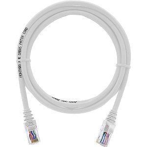 Cabo De Rede 2,5 Metros Patch Cord Cat5e UTP 100% Cobre - 50 Unidades