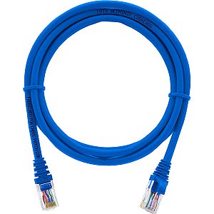 25un. Cabo de Rede 2,5 Metros Patch Cord Cat6 UTP CCA