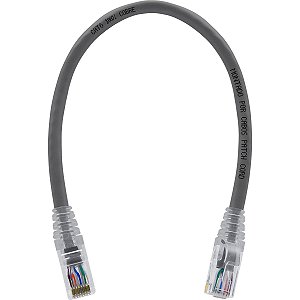 25un. Cabo de Rede 30 Centímetros Patch Cord Cat6 UTP 100% Cobre