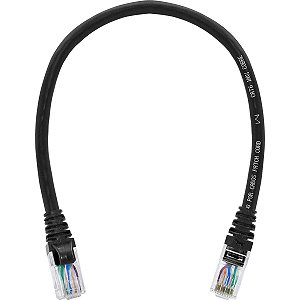 50un. Cabo de Rede 30 Centímetros Patch Cord Cat6 UTP 100% Cobre