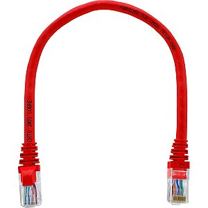 50un. Cabo de Rede 40 Centímetros Patch Cord Cat6 UTP 100% Cobre