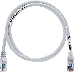 50un. Cabo de Rede 80 Centímetros Patch Cord Cat6 UTP 100% Cobre