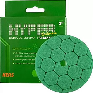 Boina de Corte Hyper Colmeia de Espuma Verde Agressiva 3” Polegadas - Kers