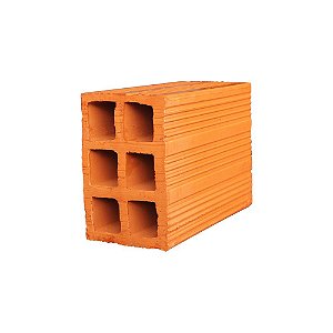 Tijolo Cerâmico Furado 09 x 19 x 19