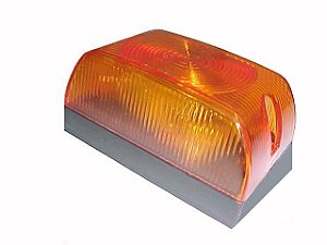 Lanterna Lateral Retangular Amarela arredondada com Soquete Carreta Cam/Carretas - 45185