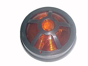 Lanterna Lateral Com soquete(Aro Preto) Amarela - Carreta-CAM/CARRETAS - 45217