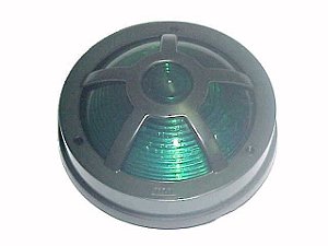 Lanterna Lateral Com Soquete (Aro Preto) Verde - Carreta-CAM/CARRETAS - 45221