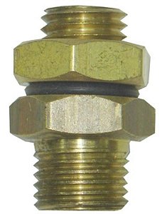 Niple 12x1/4npt Latao C/contra Porca Mb Fp 32958 Cx5- 76894