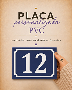 Placa personalizada PVC