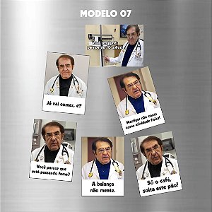 KIT Imã de geladeira Dr Now, diversos modelos 6,5x9cm 5 peças