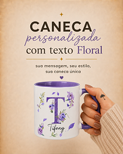 Caneca Floral personalizada