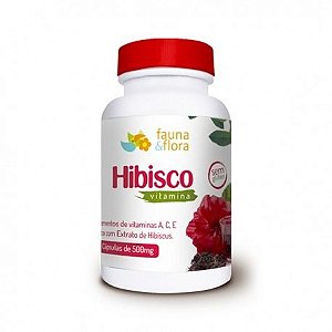Hibisco Vitamina A, C, E e Zinco 500mg 120caps Hibisco Vitamina A, C, E e Zinco 500mg 120caps