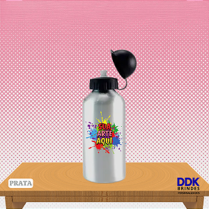 Squeeze Personalizado 500 ml Alumínio Prata Tampa Bola