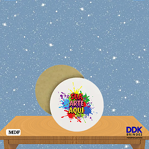 Porta Copos Personalizado Redondo de MDF kit com 05 Unidades