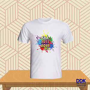 Camiseta Personalizada Adulto Poliéster Branca