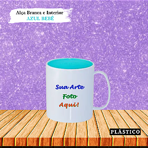 Caneca Personalizada Interior Colorido (Polímero) 325ml (Div.Cores)