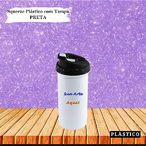 Squeeze Personalizado Branco com Tampa (Polímero) 475ml (Div.Cores)