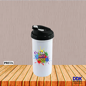 Squeeze Personalizado Branco com Tampa (Polímero) 475ml (Div.Cores)