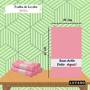 Toalha de lavabo Personalizada (Div.Cores)