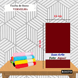Toalha de Rosto Personalizada (Div. Cores)