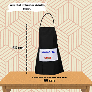Avental Personalizado Adulto com Bolso Branco