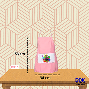 Avental Personalizado Infantil Bolso Branco