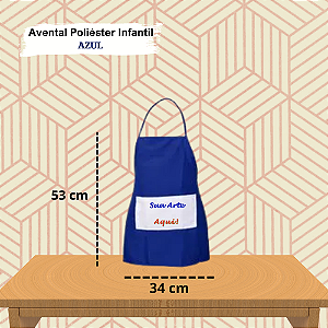 Avental Personalizado Infantil Bolso Branco