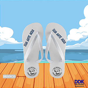 Chinelo Personalizado Adulto Branco