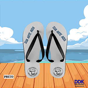 Chinelo Personalizado Adulto Preto