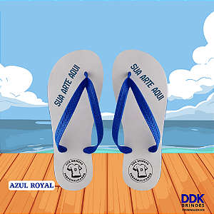 Chinelo Personalizado Adulto Azul Royal