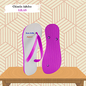 Chinelo Personalizado Lilás Adulto