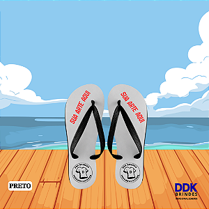 Chinelo Personalizado Infantil Preto