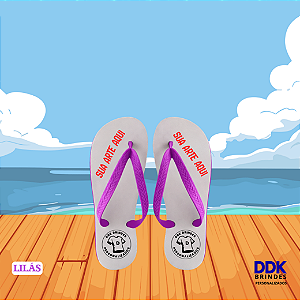 Chinelo Personalizado Infantil Lilás
