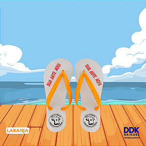 Chinelo Personalizado Infantil Laranja