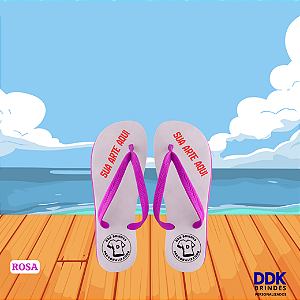 Chinelo Personalizado Infantil Rosa