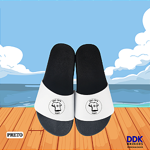 Chinelo Personalizado Slide Preto