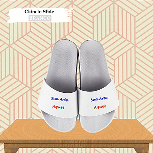 Chinelo Personalizado Slide Branco