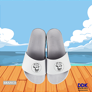 Chinelo Personalizado Slide Branco