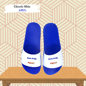 Chinelo Personalizado Slide Azul