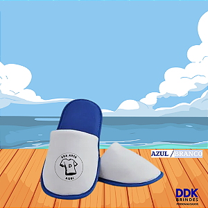 Pantufa Personalizada Adulto Azul/Branco