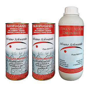 Kit 2 Impermeabilizante Oleofugante + 1 Detergente alcalino Silvano Schwanke