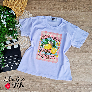 T-Shirt Lemon Pérolas Branca